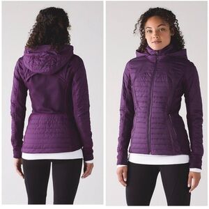 Lululemon RARE Dark Magenta First Mile Puffer Hooded Jacket